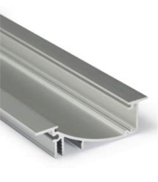 LED gyproc profiel 2 meter met opaal schuifafdekking 53 mm x 13,5 mm F8ALU