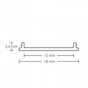 Buigbaar flexibel LED profiel inclusief opaal klikafdekking 2,40 mm x 18 mm - 13ALU