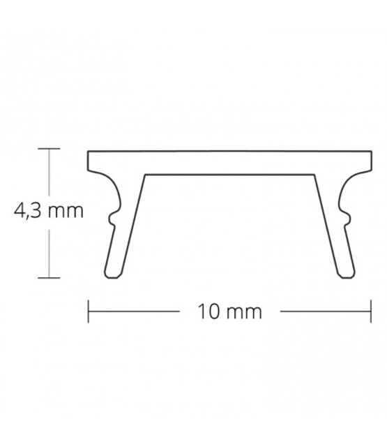 LED profiel met klikafdekking 10 mm x 9,2 mm - SLIM08ALU