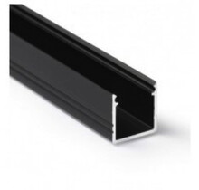 Zwart LED profiel met afdekking 12 mm x 12 mm – SLIM200ZWART