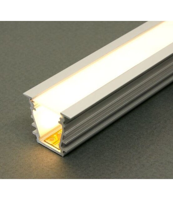 Wit LED plafond profiel inclusief opaal afdekking 23.4 mm x 19 mm - GYPROC10WIT