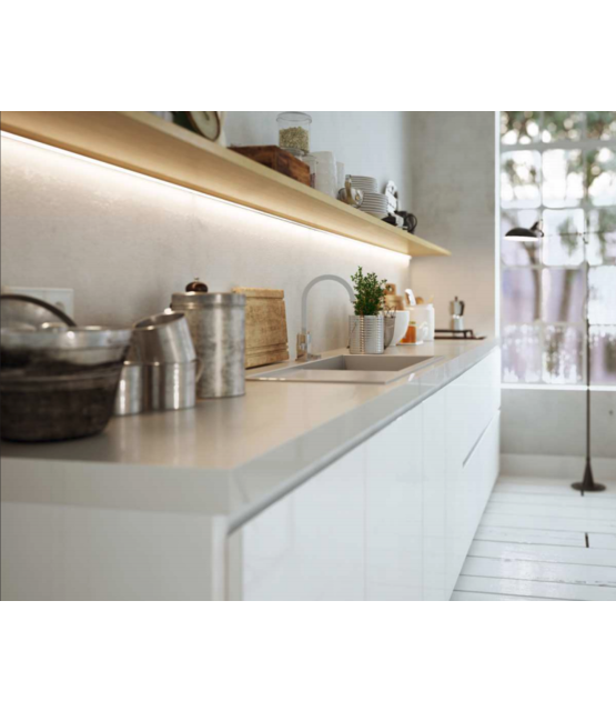 LED inbouw profiel met afdekking 21,30mm x 6,6mm - 08.1ALU