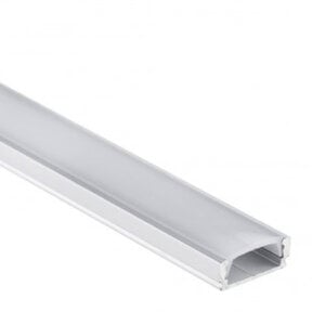 Aluminium LED profiel met klikafdekking 16,80mm x 6,47mm - 01ALU
