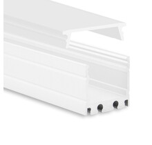 Wit LED opbouw profiel met afdekking 18,1 mm x 19,02 mm - 18WIT