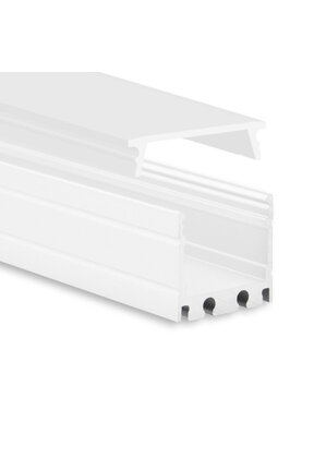 Wit LED opbouw profiel met afdekking 18,1 mm x 19,02 mm - 18WIT
