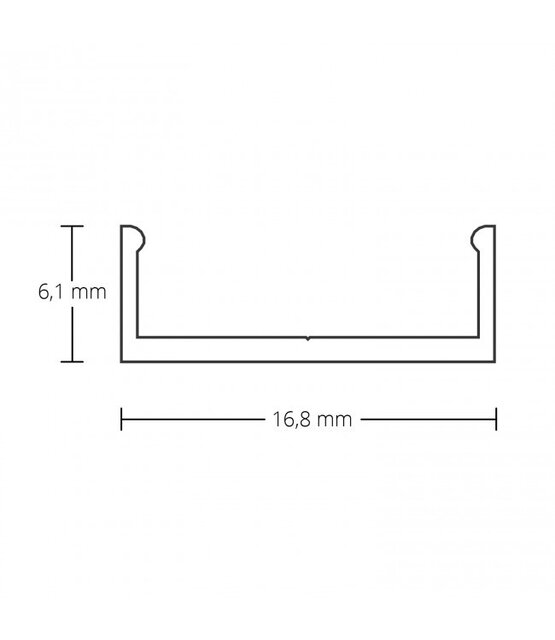 LED profiel Up Down 21,3 mm x 70 mm - met klikafdekking - UpDown01ALU