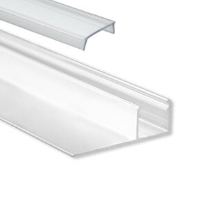 LED gipsplaat profiel inclusief opaal klikafdekking 47mm x 14,50mm - GIPS100