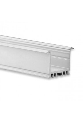 LED XL inbouw profiel 2 meter met opaal klikafdekking 30mm x 23mm - XL08ALU