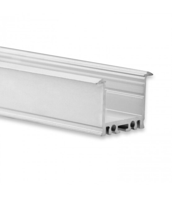 LED XL inbouw profiel 2 meter met opaal klikafdekking 30mm x 23mm - XL08ALU