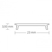 LED XL inbouw profiel 2 meter met opaal klikafdekking 30mm x 23mm - XL08ALU