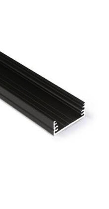 Zwart LED XL profiel 2 meter met lage afdekking 32mm x 11 mm - XL24ZWART