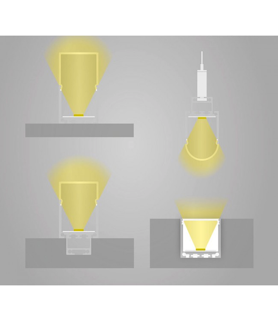 Zwart LED XL profiel 3 meter met lage afdekking 33,4mm x 29,6mm - XL11ZWART