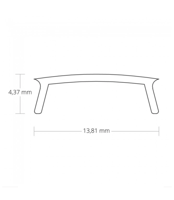 Zwart LED inbouw profiel met klikafdekking 16,80 mm x 13,47 - 03ZWART