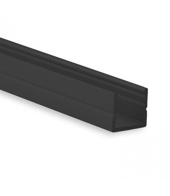 Zwart LED profiel met klikafdekking 10 mm x 9,2 mm - SLIM08ZWART