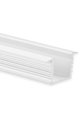 Wit LED inbouw profiel met klikafdekking 16,80 mm x 13,47 - 03WIT