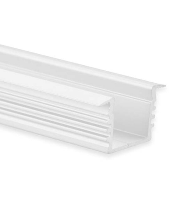 Wit LED inbouw profiel met klikafdekking 16,80 mm x 13,47 - 03WIT