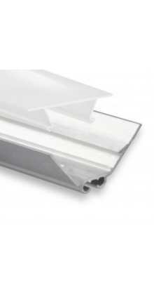 Breed LED hoekprofiel met opaal klikafdekking 25 mm x 25 mm - C15ALU