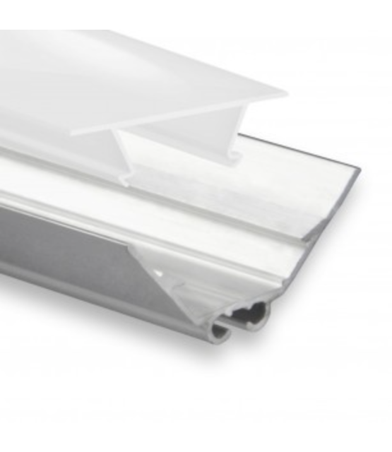 Breed LED hoekprofiel met opaal klikafdekking 25 mm x 25 mm - C15ALU
