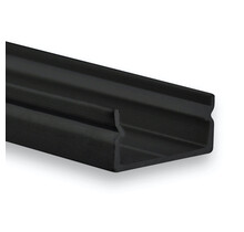 Zwart LED in/opbouwprofiel met afdekking 17,15 mm x 7,40 mm - 04ZWART