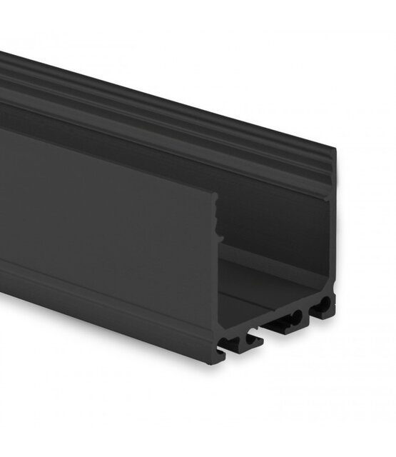 XL Zwart LED profiel met klikafdekking 26.79 mm x 26 mm XL06ZWART