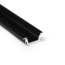 LED profielen Luksus Zwart LED inbouw profiel 2 meter met afdekking 28 mm x 8 mm - 09Inbouw-zwart