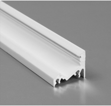 Wit LED hoekprofiel met afdekking 20 mm x 16 mm - C14WIT