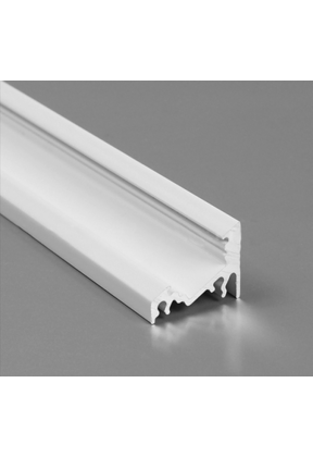 Wit LED hoekprofiel met afdekking 20 mm x 16 mm - C14WIT