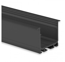 Zwart Inbouw LED XL profiel met klikafdekking 36.79mm x 26,00mm - XL07Zwart