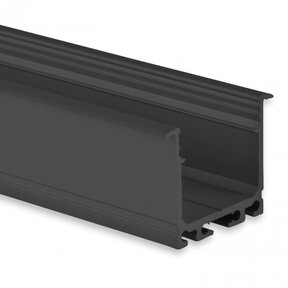 Zwart Inbouw LED XL profiel met klikafdekking 36.79mm x 26,00mm - XL07Zwart