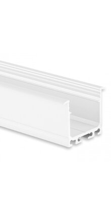 Wit XL LED inbouw profiel met klikafdekking 36.79mm x 26,00mm - XL07WIT