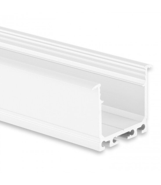 Wit XL LED inbouw profiel met klikafdekking 36.79mm x 26,00mm - XL07WIT