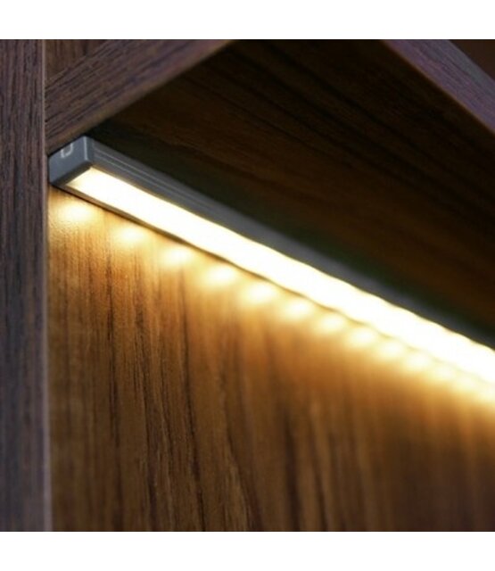 Wit LED profiel met opaal klikafdekking 12,2 mm x 7 mm - SLIM100WIT