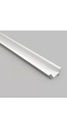 Wit diagonaal inbouw LED profiel met klikafdekking 30 mm x 12.7 mm - C22WIT