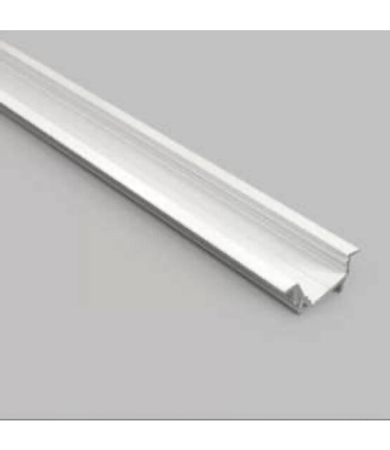 Wit diagonaal inbouw LED profiel met klikafdekking 30 mm x 12.7 mm - C22WIT