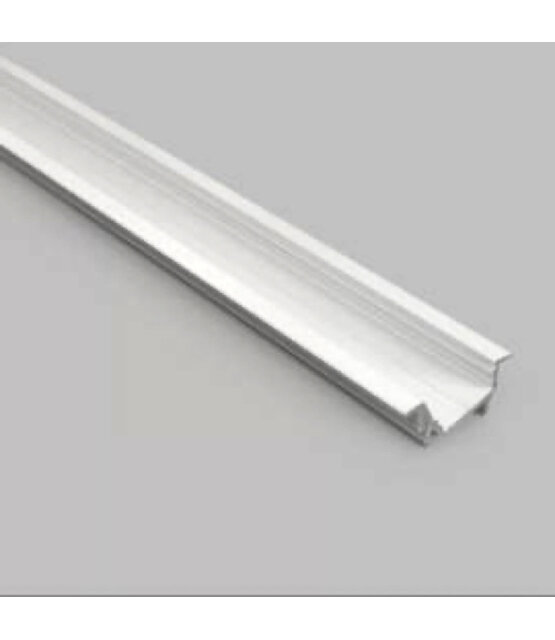 Wit diagonaal inbouw LED profiel met klikafdekking 30 mm x 12.7 mm - C22WIT