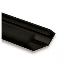 Zwart LED hoekprofiel met opaal klikafdekking 25,45mm x 11,25mm - C23.2ZWART
