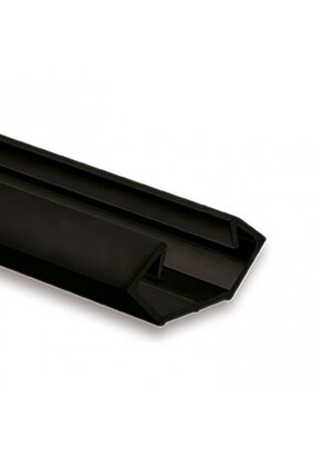 Zwart LED hoekprofiel met opaal klikafdekking 25,45mm x 11,25mm - C23.2ZWART