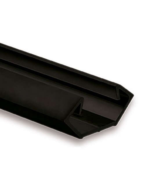 Zwart LED hoekprofiel met opaal klikafdekking 25,45mm x 11,25mm - C23.2ZWART