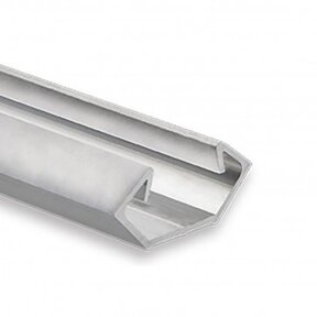 Aluminium LED hoekprofiel met opaal klikafdekking 25,45mm x 11,25mm - C23.2Alu