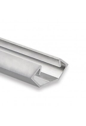 Aluminium LED hoekprofiel met opaal klikafdekking 25,45mm x 11,25mm - C23.2Alu
