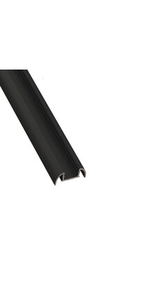 Zwart LED opbouw profiel met afdekking 25,79 mm x 6,5 mm 17.1ZWART