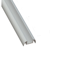 Wit LED opbouw profiel met afdekking 25,79 mm x 6,5 mm 17.1WIT