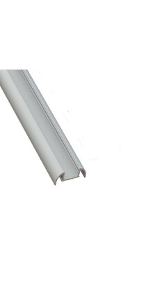 Wit LED opbouw profiel met afdekking 25,79 mm x 6,5 mm 17.1WIT