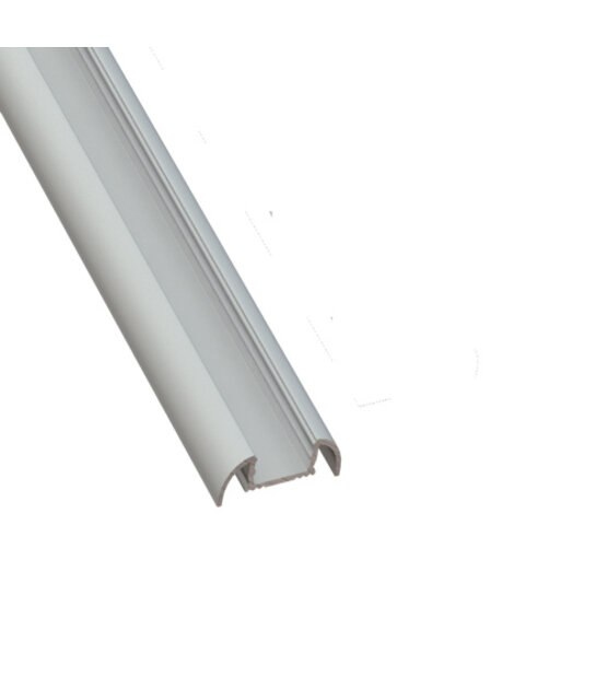 Wit LED opbouw profiel met afdekking 25,79 mm x 6,5 mm 17.1WIT