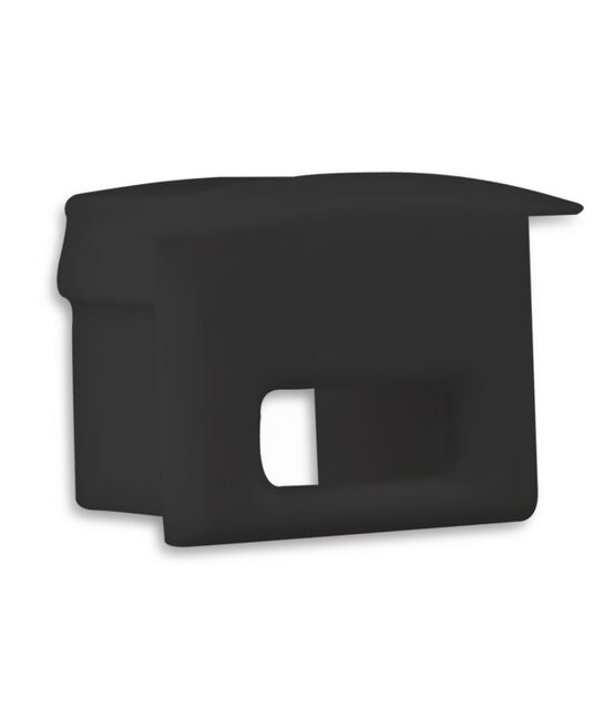 Eindkap met kabeldoorvoer - 03ZWART