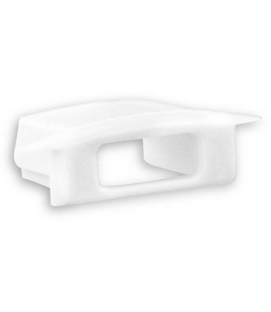 Eindkap voor LED Strip profielen met kabeldoorvoer - 08WIT