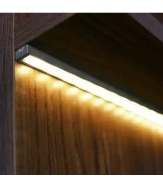 Zwart LED profiel met klikafdekking 10 mm x 9,2 mm - SLIM08ZWART