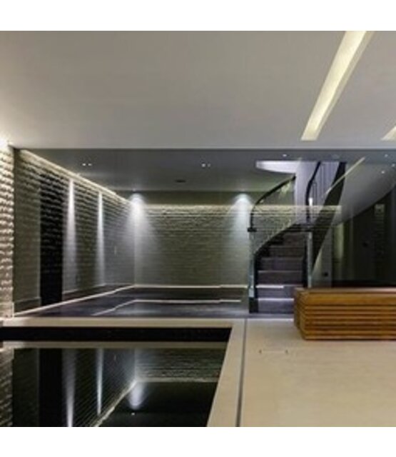 Zwart LED profiel met klikafdekking 10 mm x 9,2 mm - SLIM08ZWART