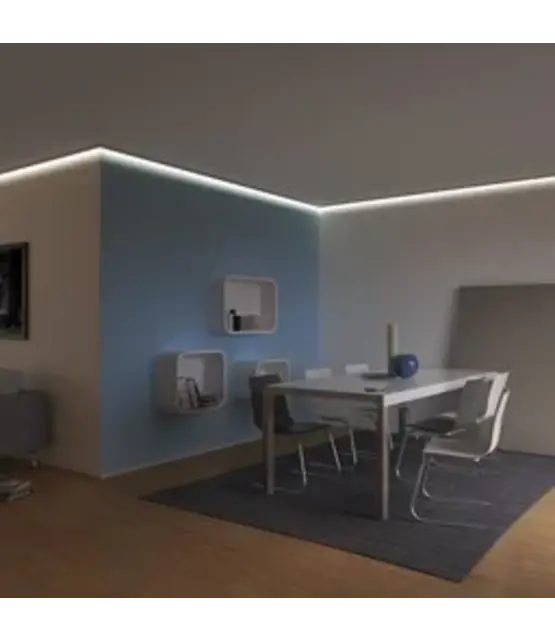 Zwart LED profiel met klikafdekking 10 mm x 9,2 mm - SLIM08ZWART