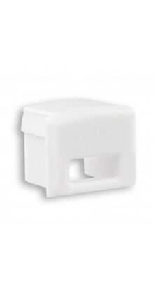 06WIT eindkapje met kabeldoorvoer